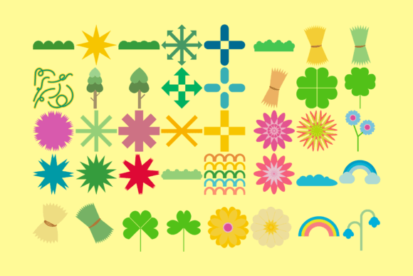 40 Cute Flower Decorative Element Graphics Review