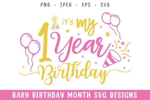 Baby One Year Birthday Decorative Svg Review