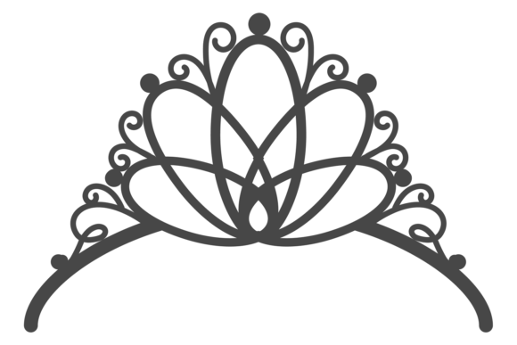 Beauty Crown Emblem: Vintage Graphics for Crafts