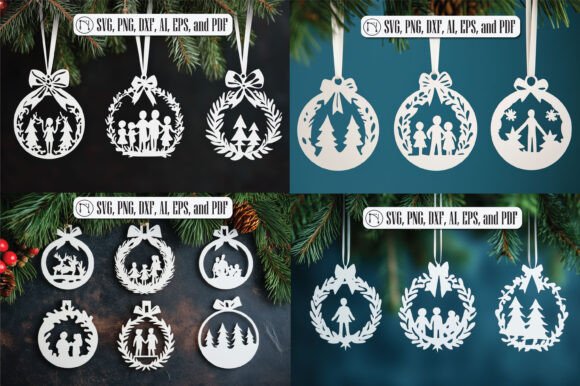 Christmas Decorative SVG Bundle for Graphics & Crafts