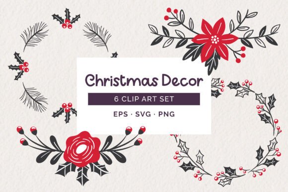 Christmas Wreaths Graphics for Local Branding
