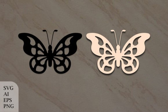 Decorative Abstract Butterfly Mosaic Graphics & Crafts