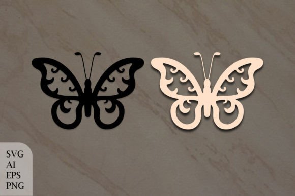 Decorative Butterfly with Tiger Stripes Graphics & Crafts