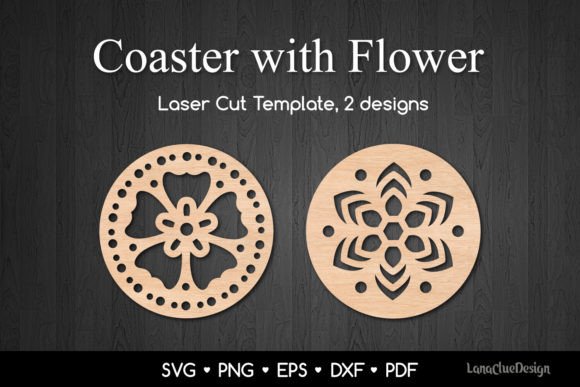 Decorative Coasters with Flower Cut File Review