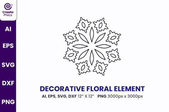 Decorative Floral Element Clipart SVG Review