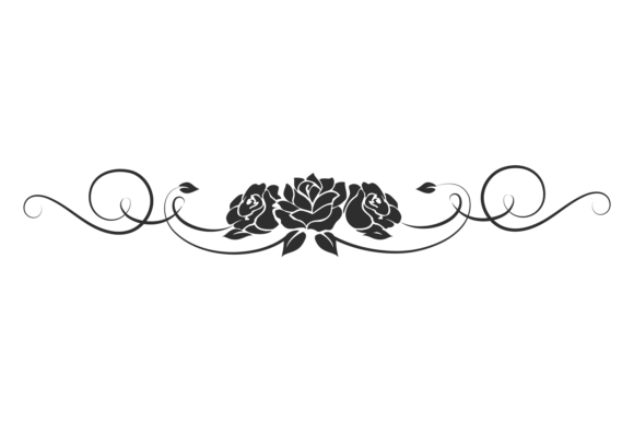 Decorative Floral Header for Crafts & Graphics