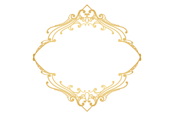 Decorative Golden Frame for Crafts & Graphics