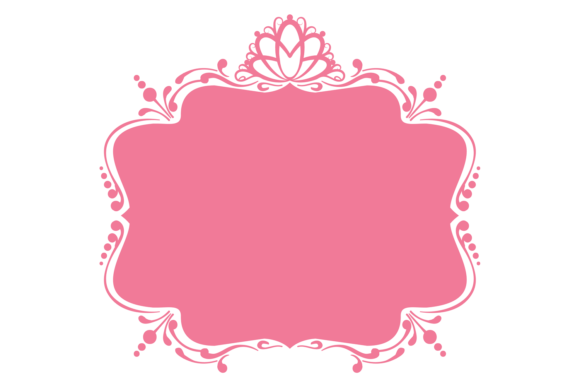 Decorative Ornament Blank Frame with Pin Graphics