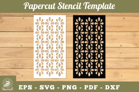 Decorative Papercut Stencil SVG 1 for Crafts & Graphics