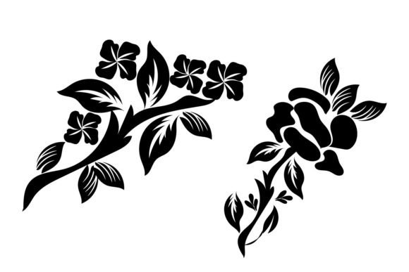 Floral Decorative Element Design for Crafts