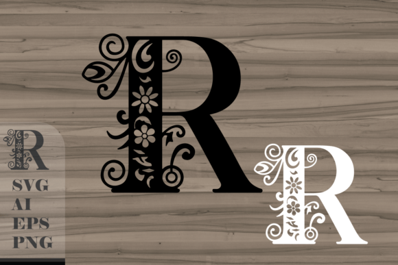 Floral Decorative Letter R: Graphics & Crafts Review