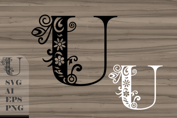 Floral Decorative Letter U: Graphics & Crafts Review