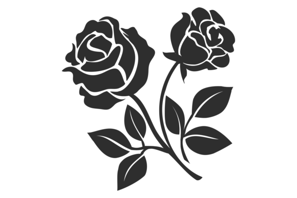 Floral Pattern Element: Decorative Rose Graphics & Crafts