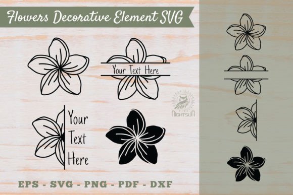 Flowers Decorative Element SVG 10 for Graphics