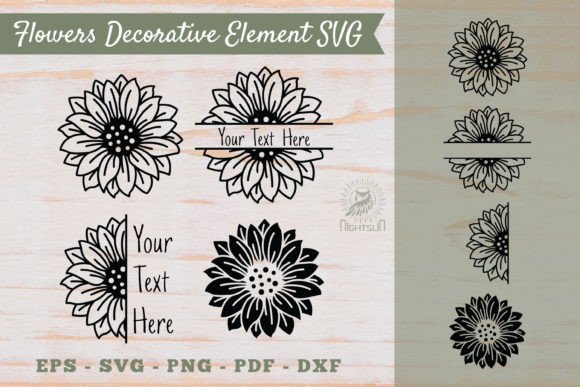 Flowers Decorative Element SVG 8: Graphics for Crafts