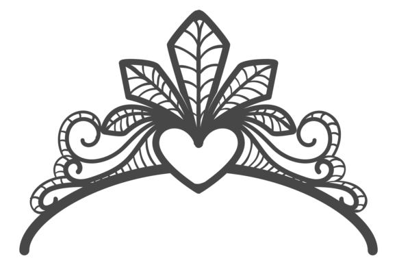Heart Jewel Tiara Graphics for Crafts